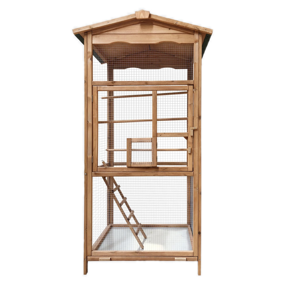Vogelkooi hout | 68,5 x 90 x 174 cm
