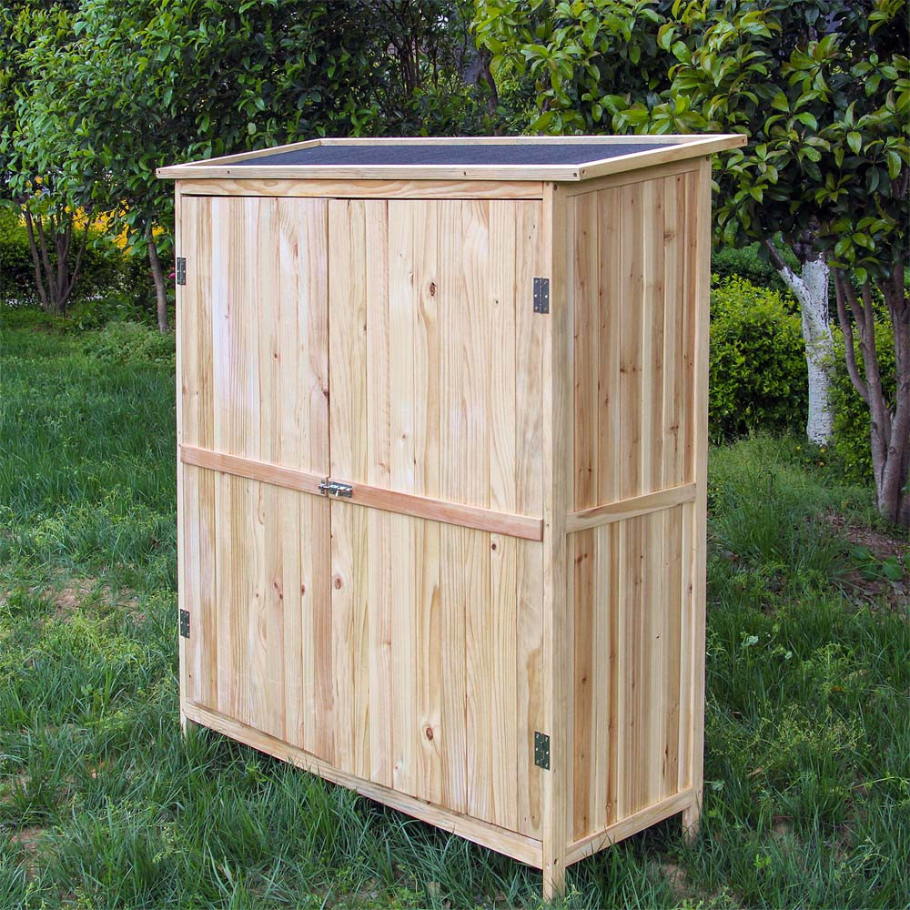 Houten tuinkast Naturel | 2 deuren | 138 x 55 x 155 cm