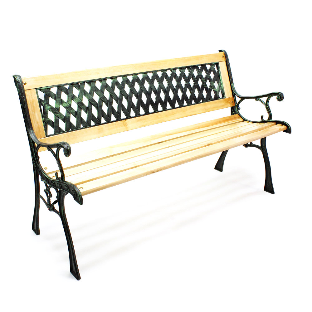 Tuinbank hout/gietijzer 