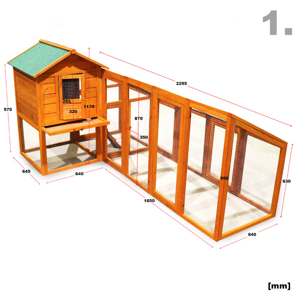 kippenhok XXL Met ren en nachthok - HandelsOnderneming