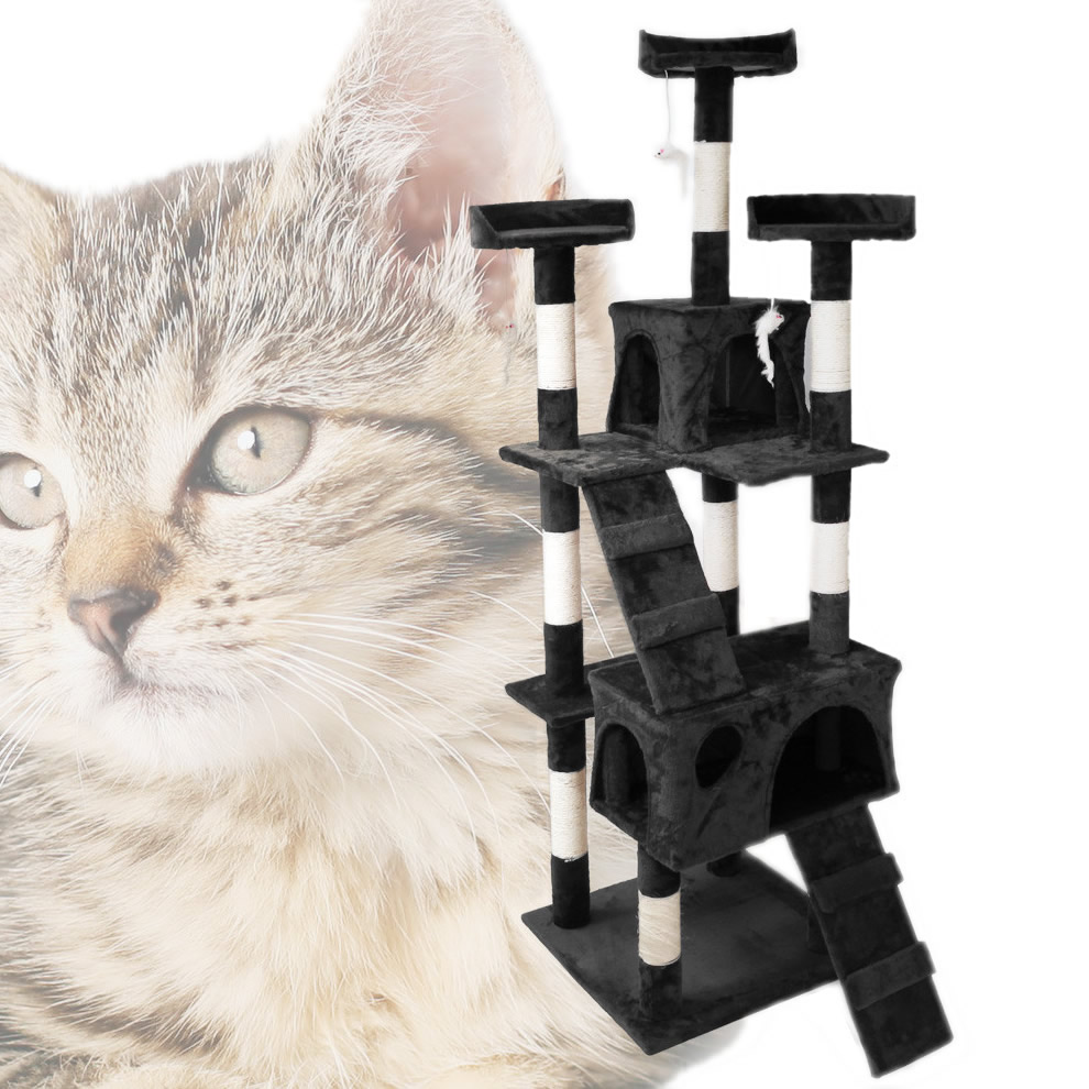 Kattenkrabpaal | 170 cm | Zwart