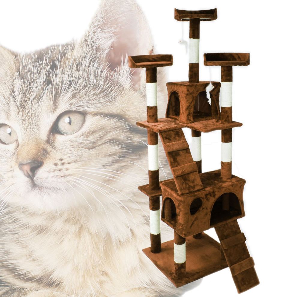 Kattenkrabpaal | 170 cm | Bruin