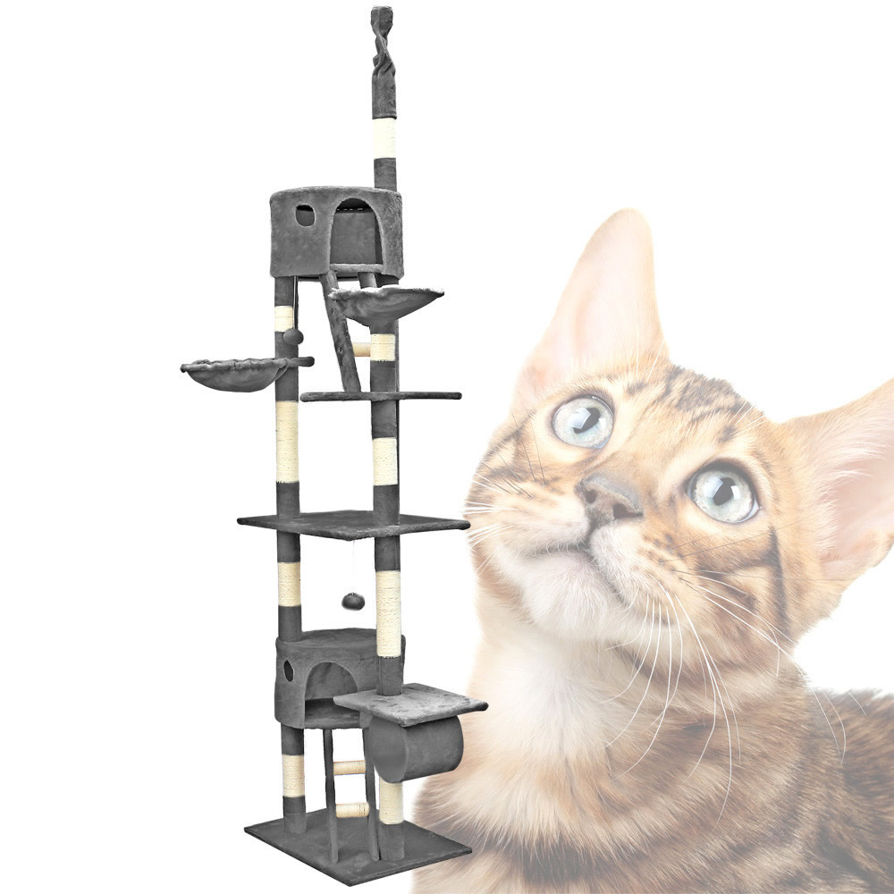 Kattenkrabpaal | 260 cm | Grijs
