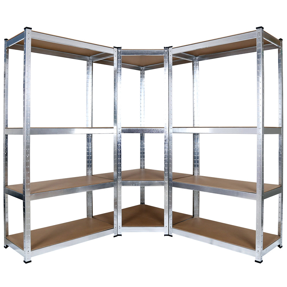 Opbergrek met 4 legborden MDF | Complete hoekopstelling 160 cm