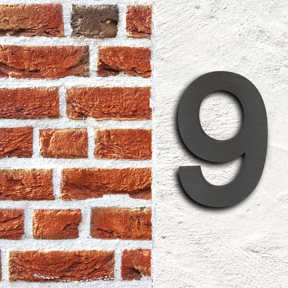 Huisnummer 3D | Antraciet | 9