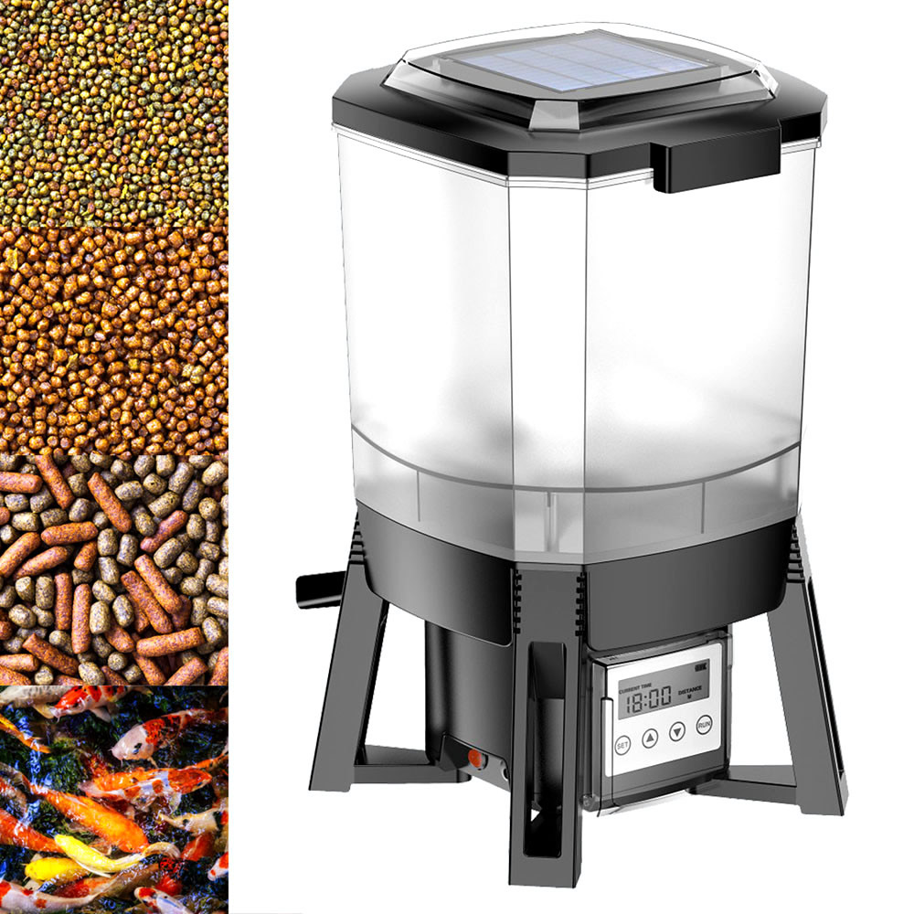 Visvoederautomaat | Met zonnepanneel