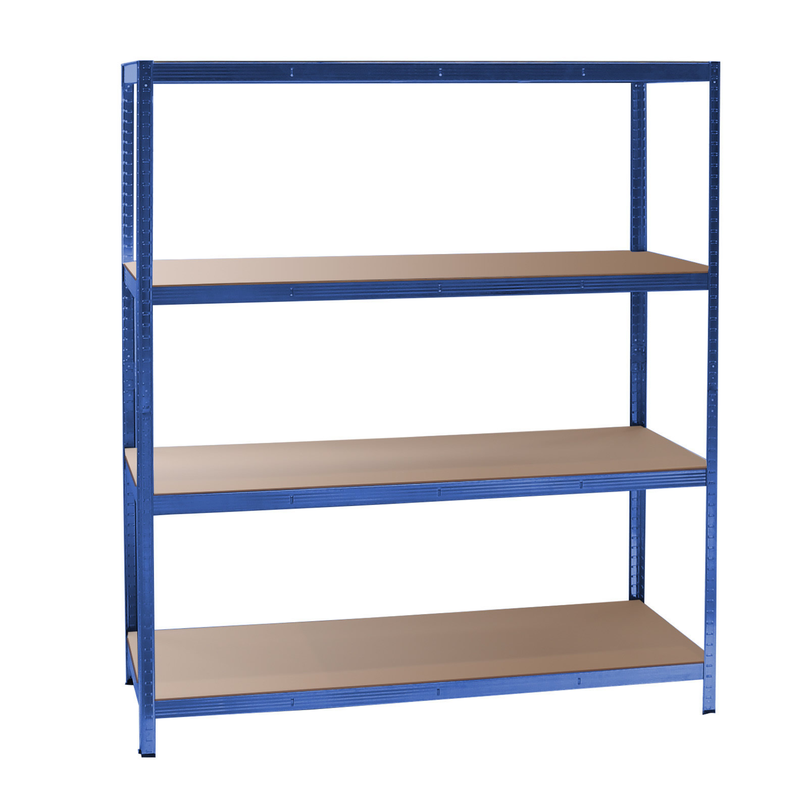 Opbergrek met 4 legborden | Staal/MDF | 160 x 60 x 180 cm | Blauw