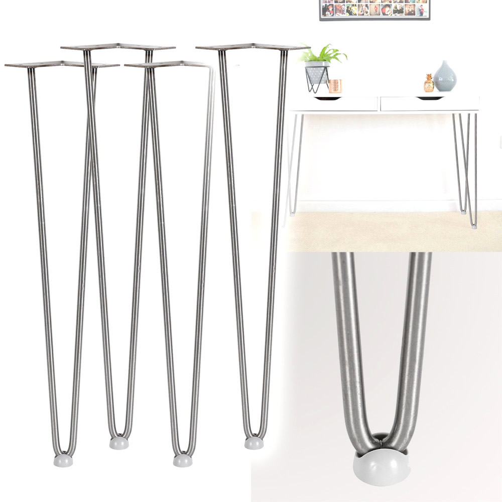 Poten voor tafel, stoel of bank | Set van 4 | Staal | 36 cm