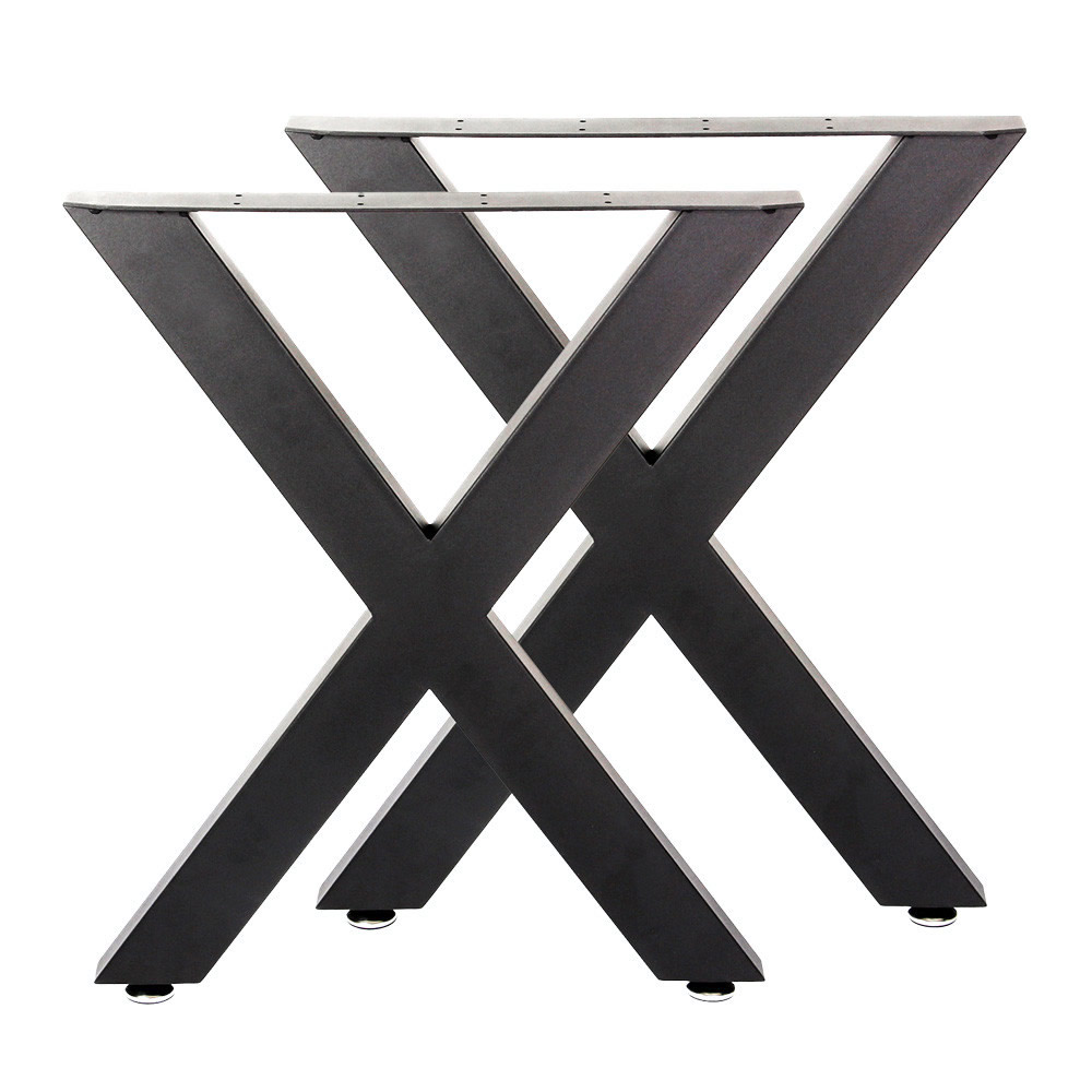 Tafelonderstel X-vormig | Set van 2 | Zwart | 72 x 60 cm