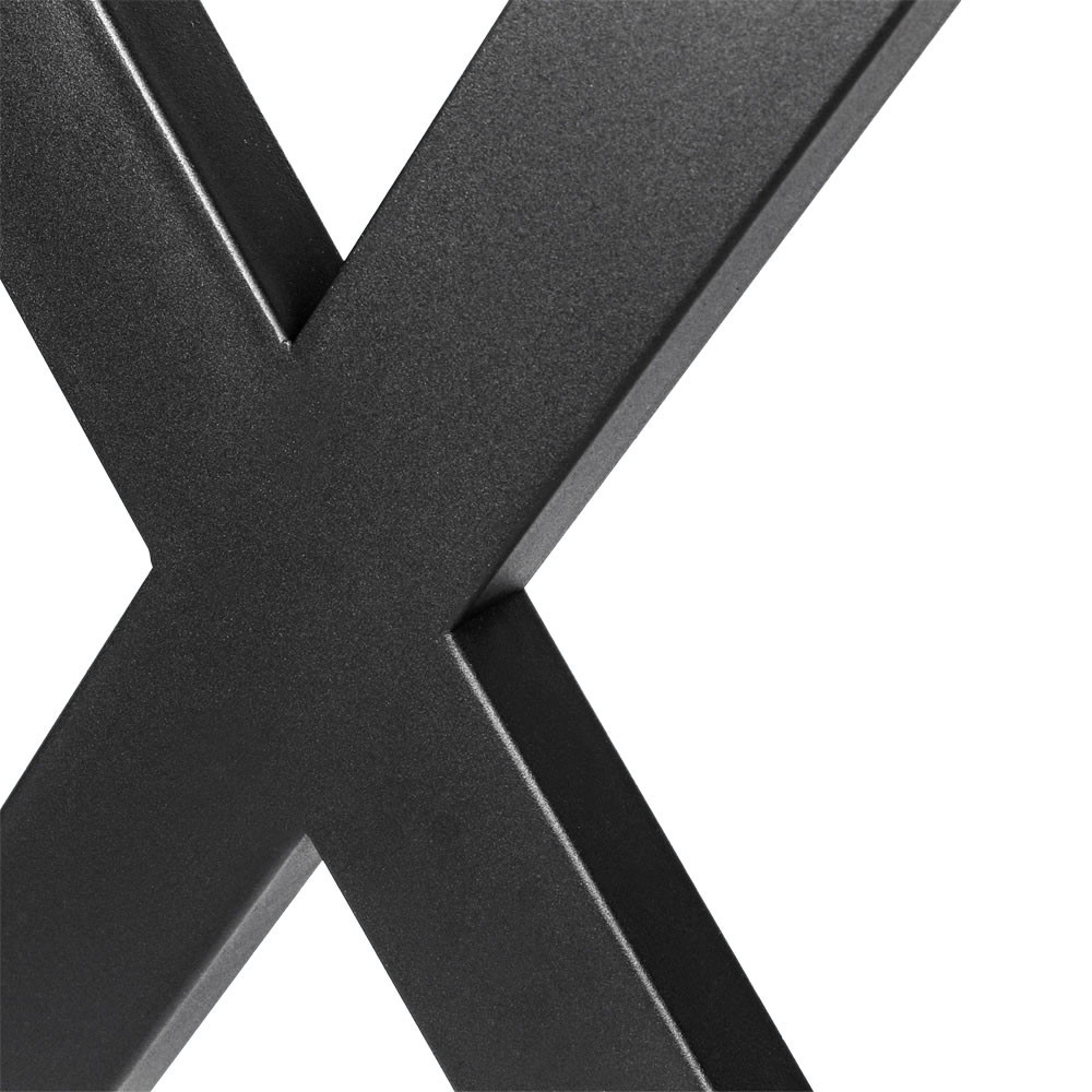 Tafelonderstel X-vormig | Set van 2 | Zwart | 72 x 60 cm