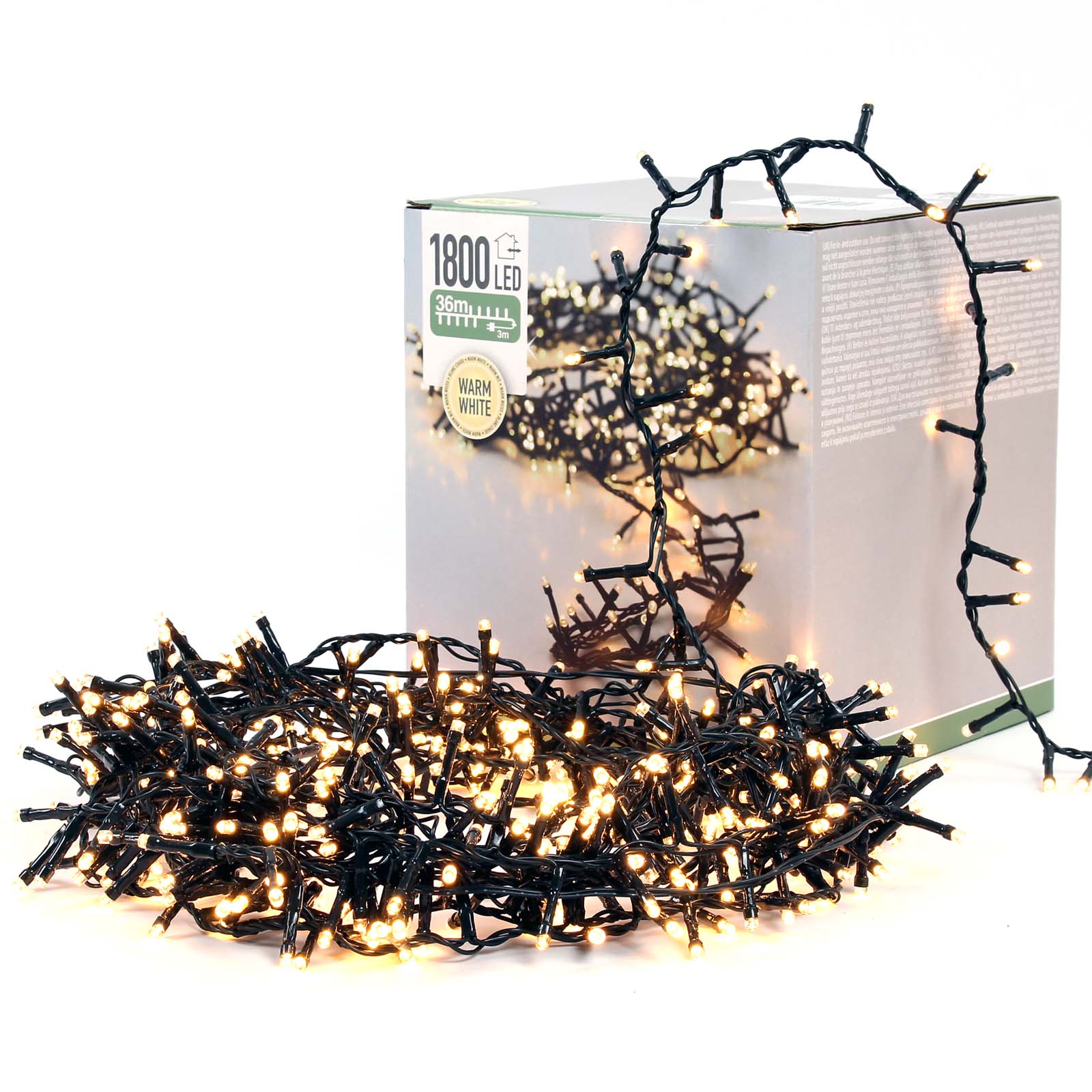 Kerstverlichting | 1.800 LED's | Warm wit | 36 meter