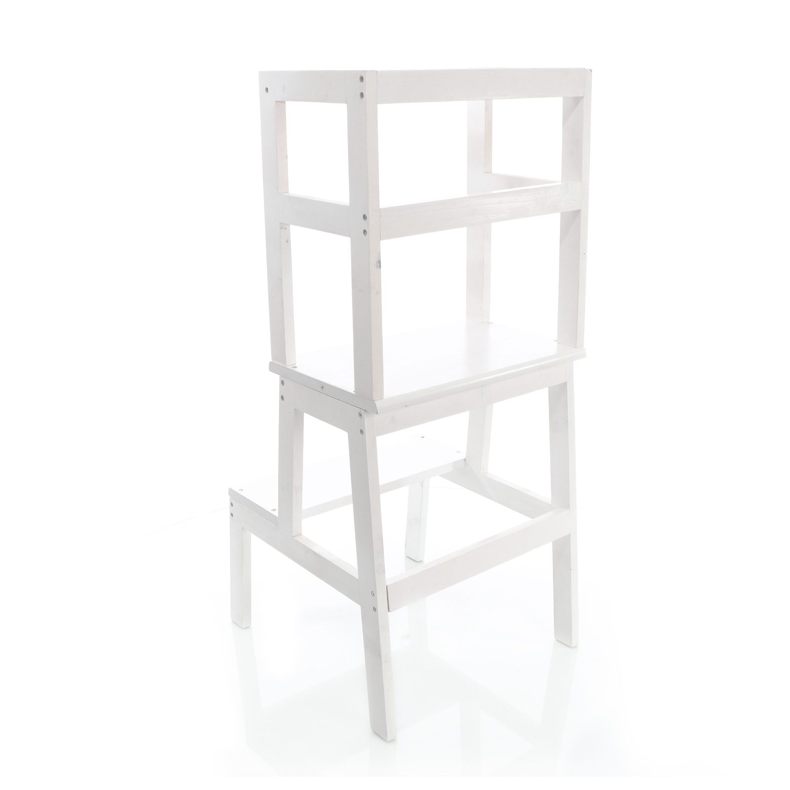 Leertoren | 43 x 40 x 91 cm | Hout | Wit