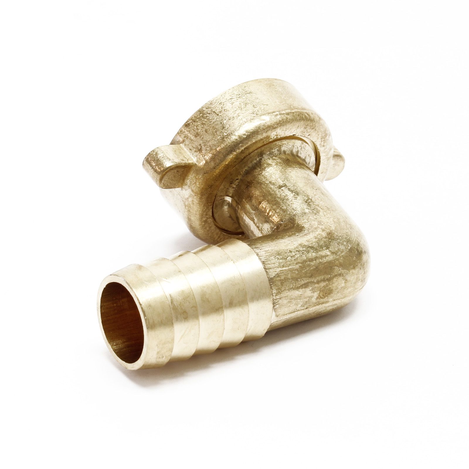 Slangtule messing 90° | Moer met 1