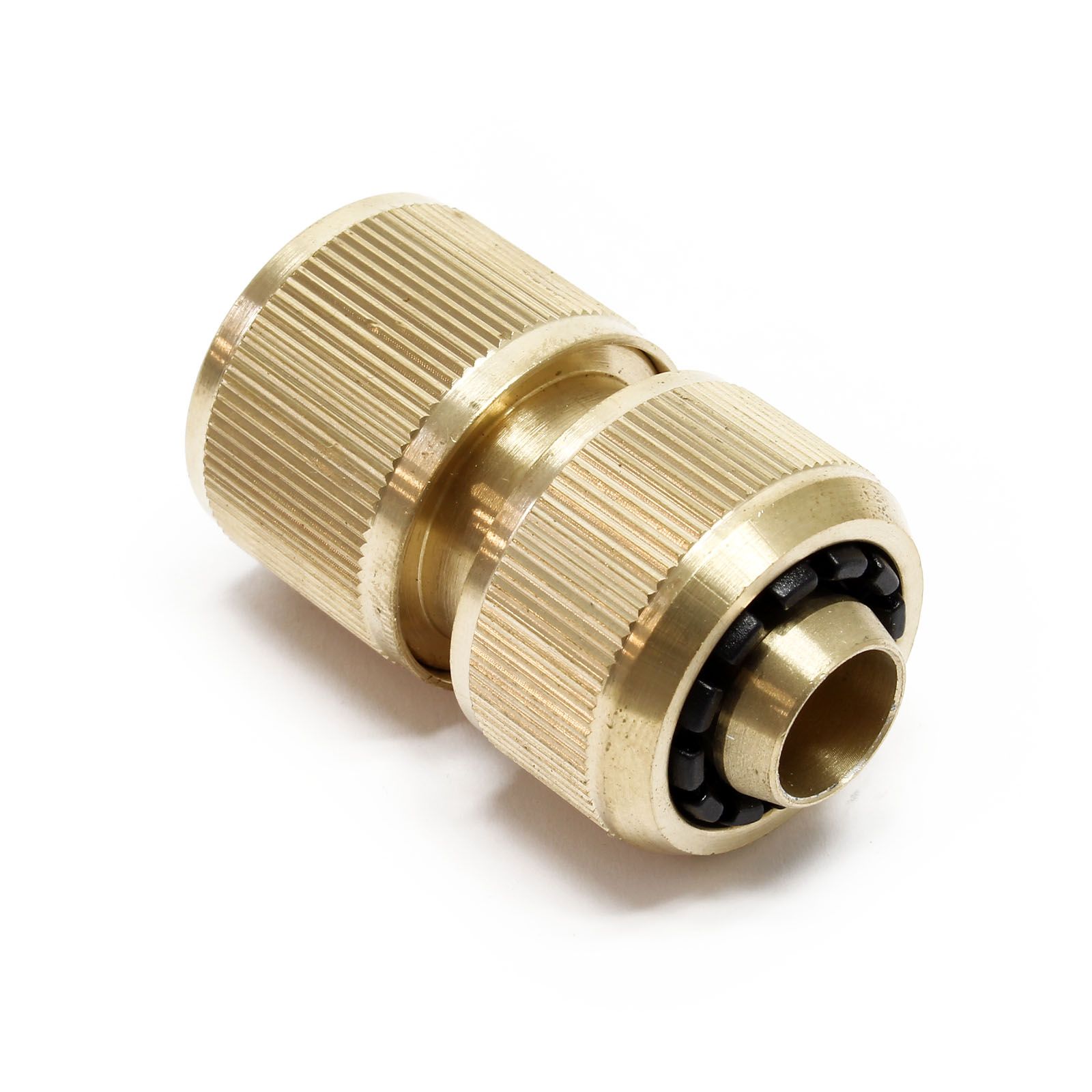 Snelkoppeling messing | Met waterstop | Voor slang ½