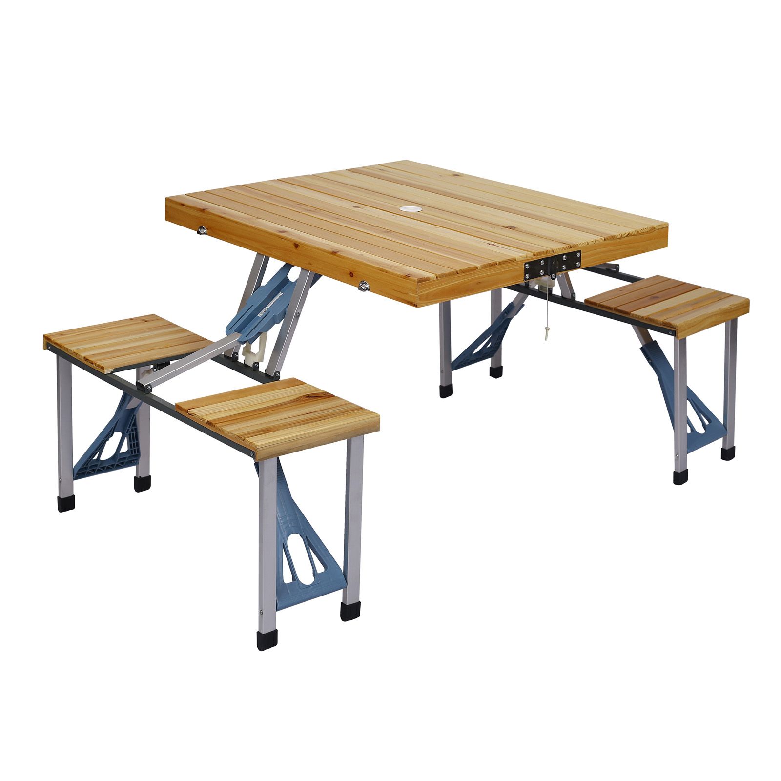 Picknicktafel met 4 stoelen | Opvouwbaar | Hout