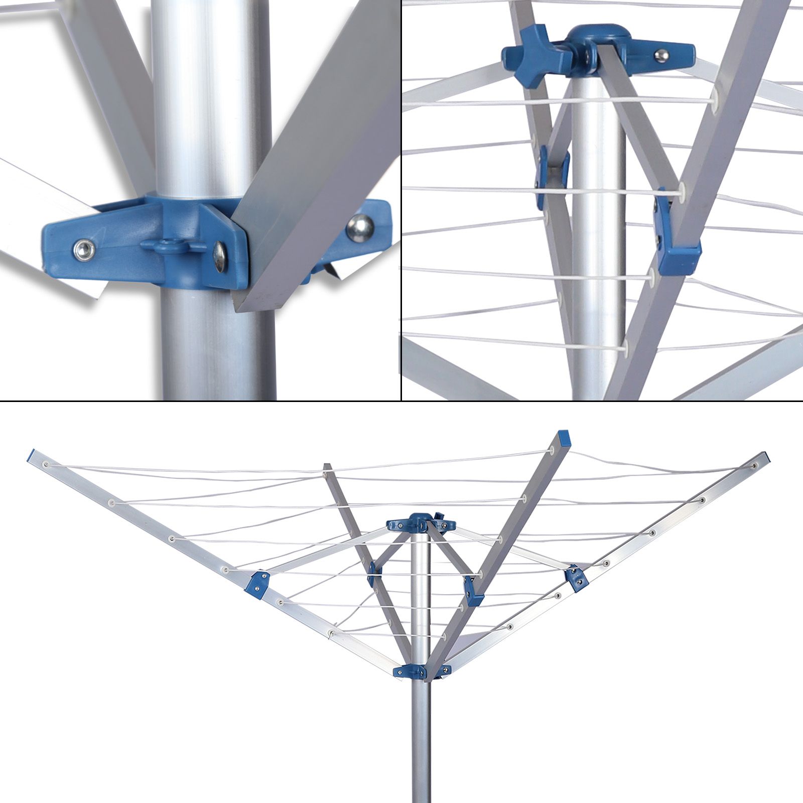 Kerel gewoontjes Vermenigvuldiging Droogmolen | Aluminium | Opvouwbaar | 16 meter waslijn - HandelsOnderneming  Michielsen