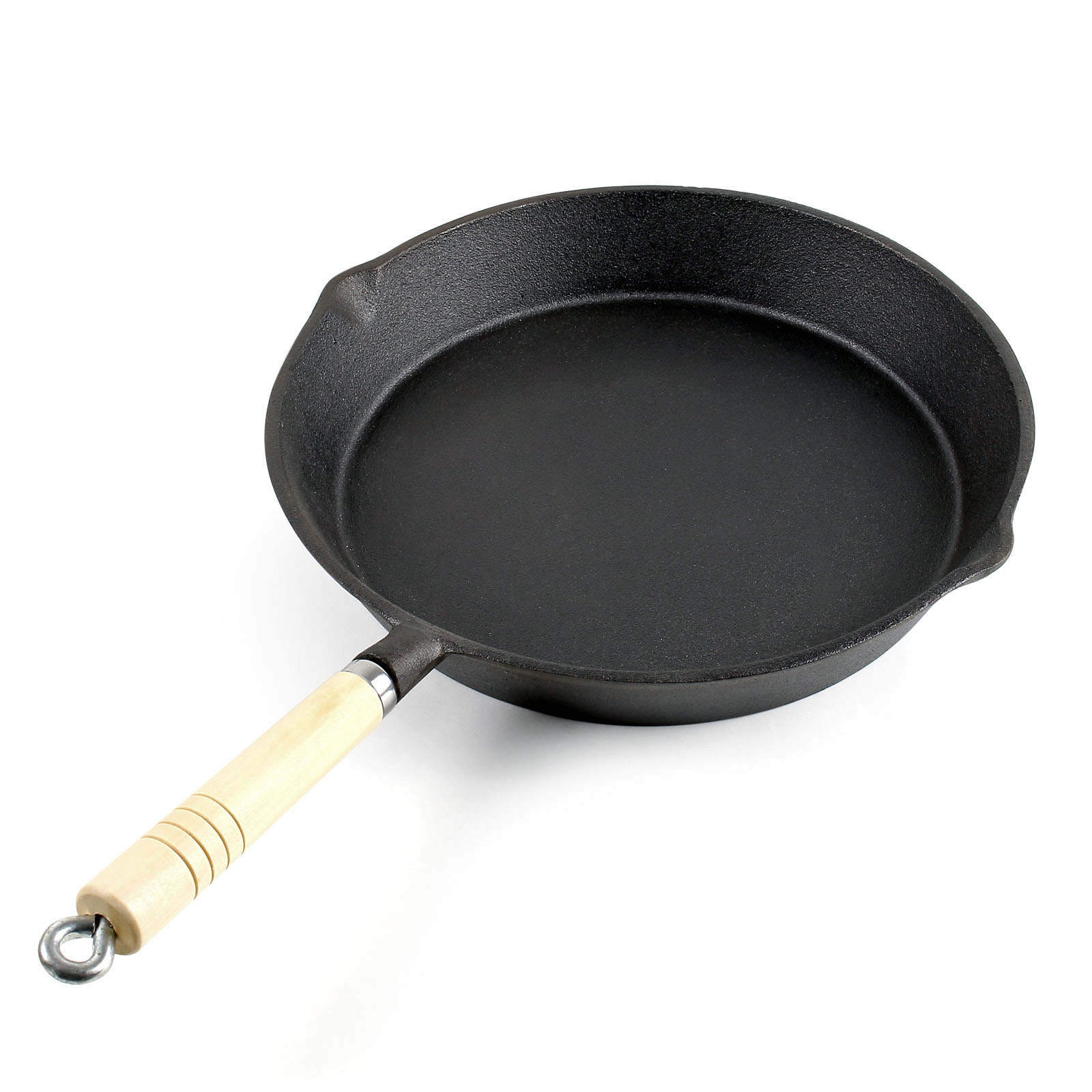 Koekenpan / skillet | Gietijzer / Hout | Ø 30 cm