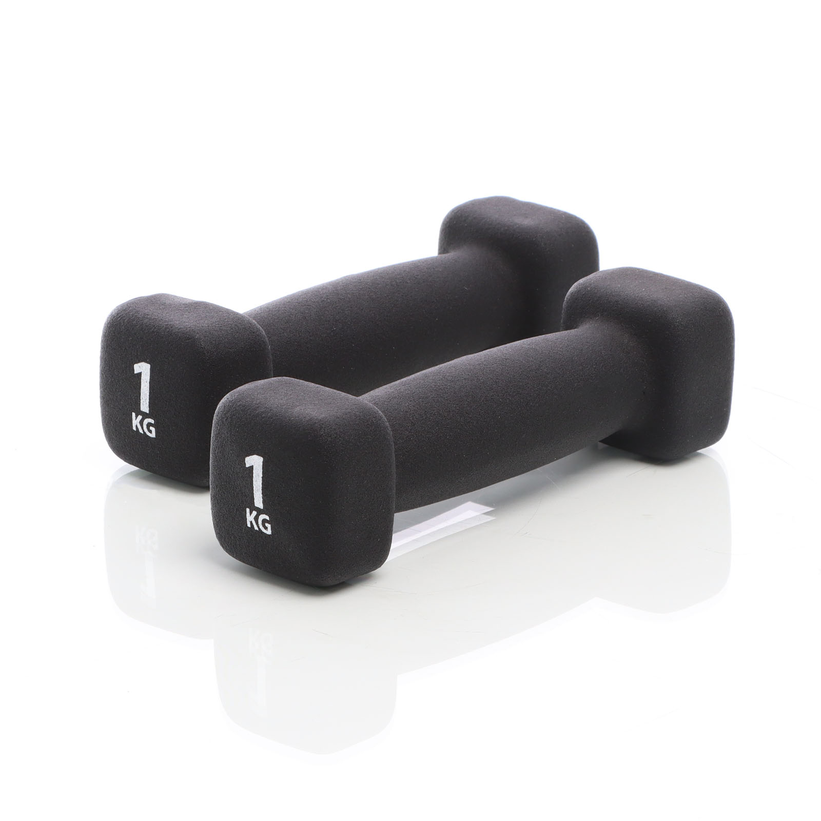 Dumbbells neopreen | 2 x 1 kg | Zwart
