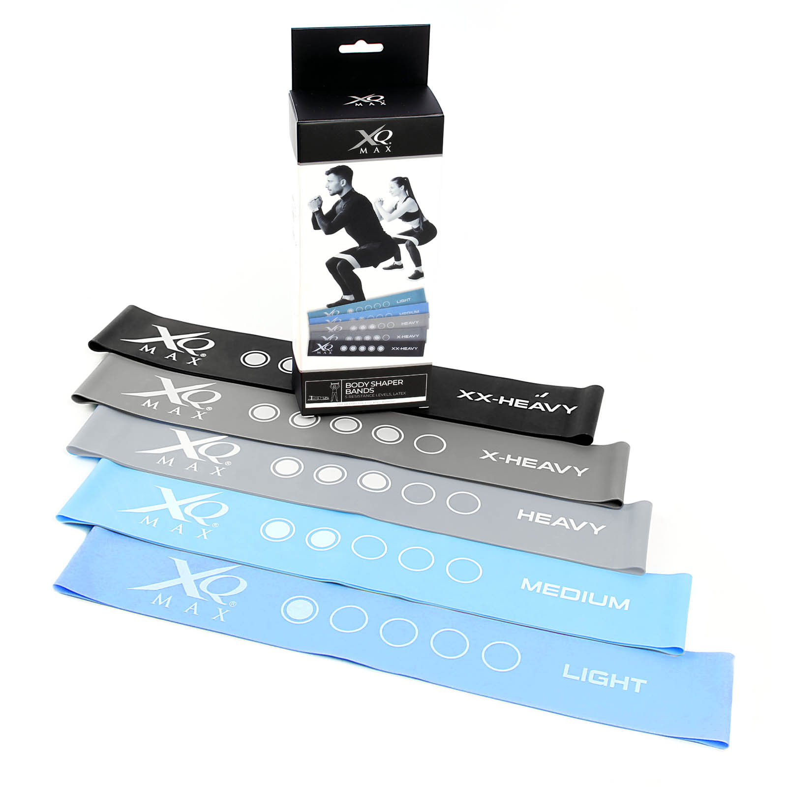 Fitnessbanden TPE | 5-delige set | Blauw