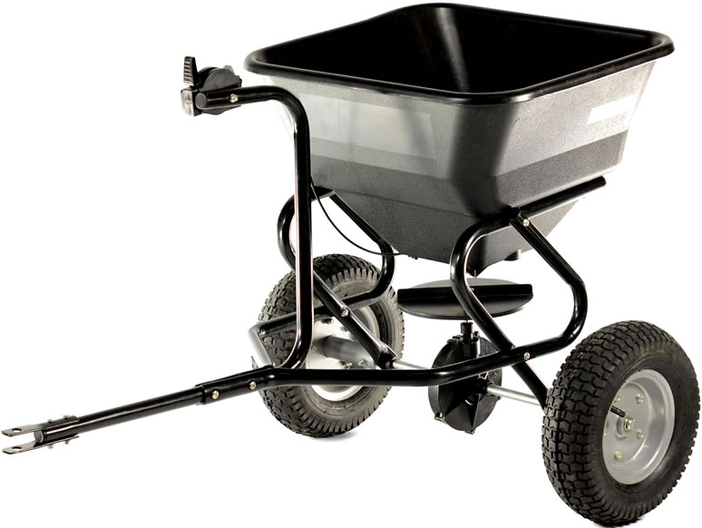 Strooiwagen t.b.v. zitmaaier | Zwart | 30 kg