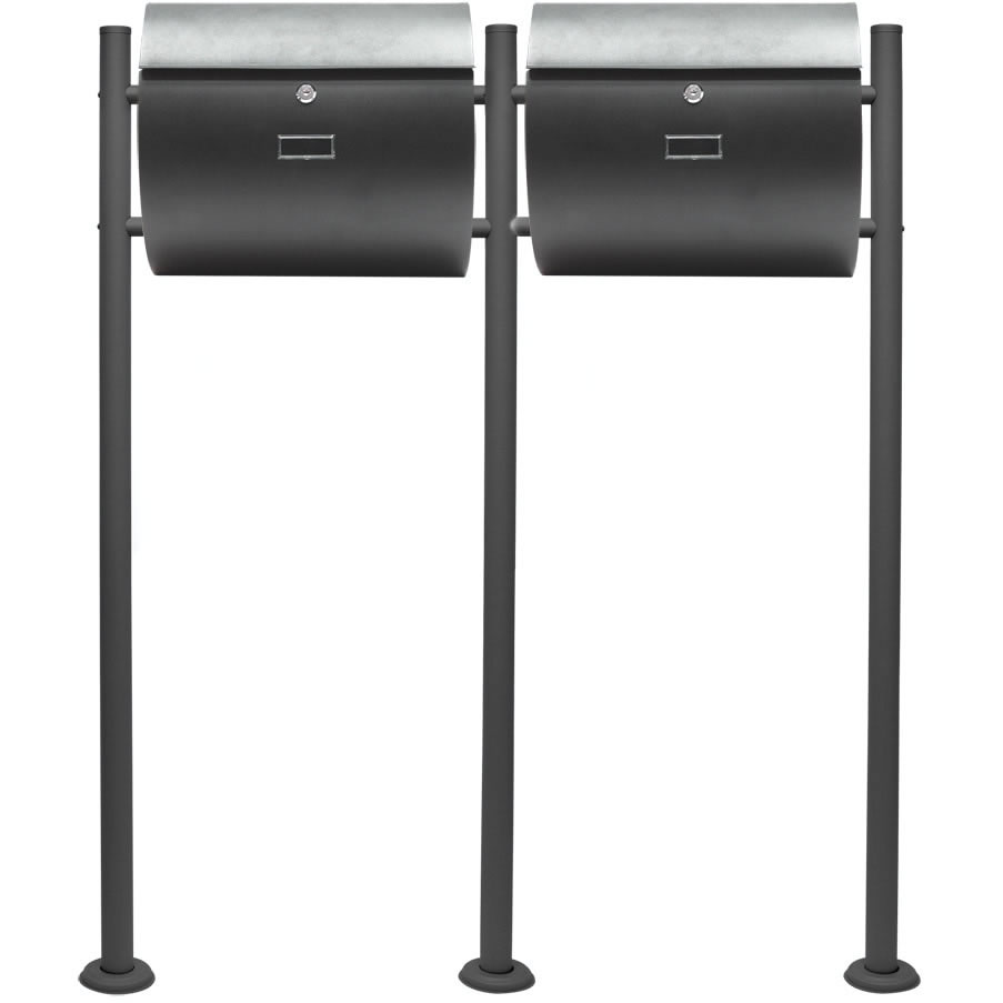 Dubbele brievenbus model 17 | Met statief | Antraciet
