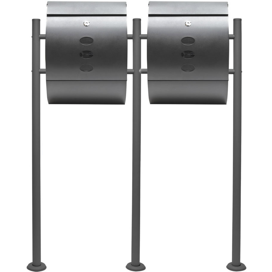 Dubbele brievenbus model 18 | Met statief | Antraciet