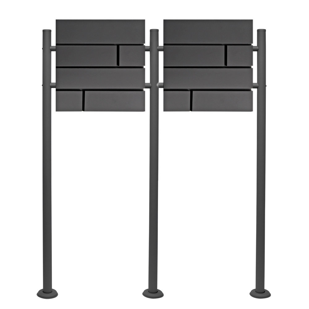 Dubbele brievenbus model 15 | Met statief | Antraciet