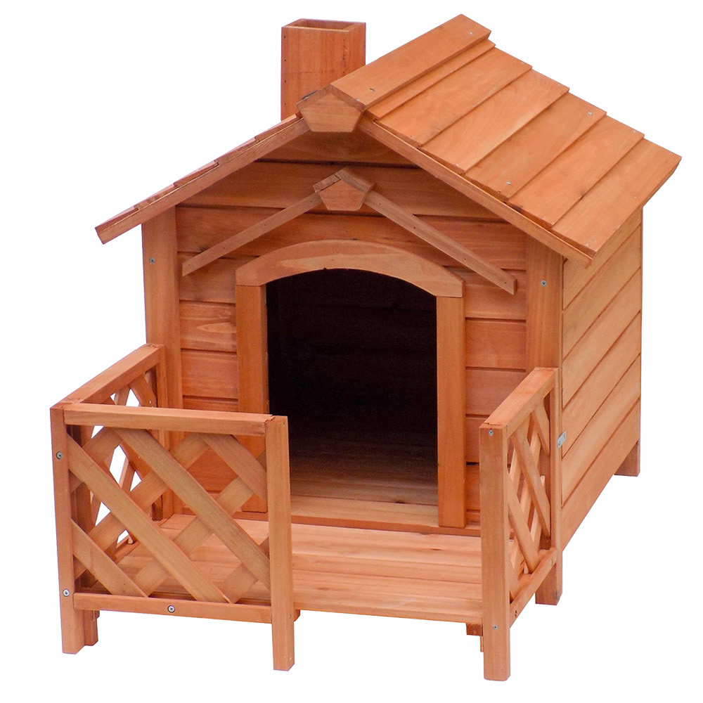 Hondenhuis hout | Met veranda | 57 x 95 x 69 cm