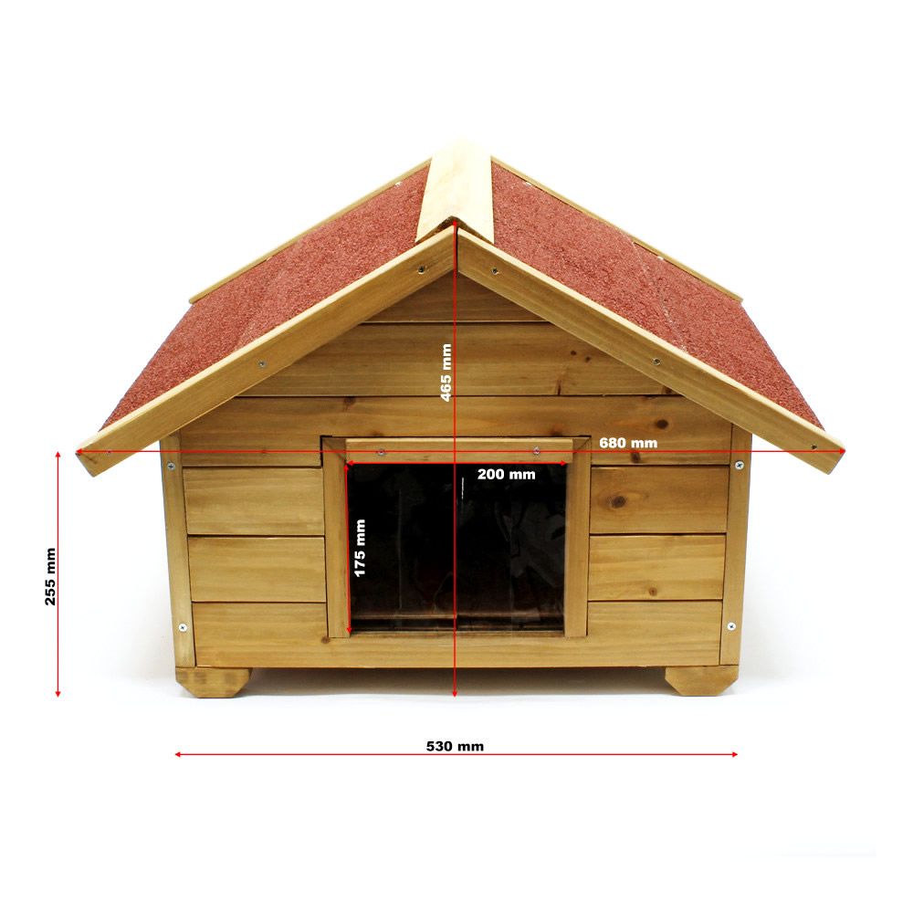 Simuleren ontslaan club Kattenhuis hout | 53 x 52 x 47 cm - HandelsOnderneming Michielsen