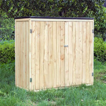 Houten tuinkast Naturel | 2 deuren | 136 x 58 x 127 cm