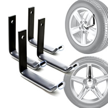 Bandenhouder wandhaak set | Max. 25 kg | 4 banden