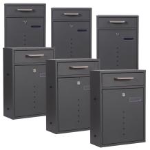 Brievenbus | Wandmodel | Antraciet | Model 51 | 6 stuks