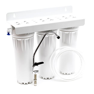 Waterfilter | 3-traps | Incl. kraan en filtercartridges