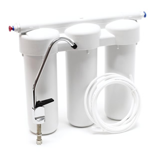 Waterfilter | 3-traps | Incl. kraan en filtercartridges