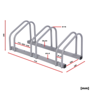 Fietsenrek gegalvaniseerd | 3 Fietsen
