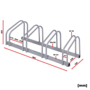 Fietsenrek gegalvaniseerd | 4 Fietsen