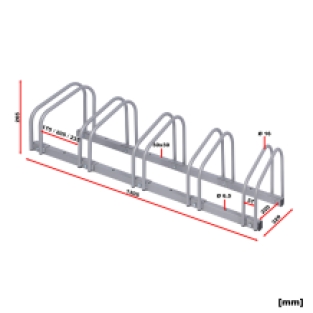 Fietsenrek gegalvaniseerd | 5 Fietsen