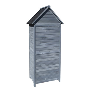 Houten tuinkast | 77 x 53 x 179 cm | Grijs
