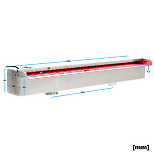 Waterval RVS | 150 cm | Met LED-verlichting