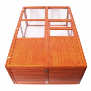 Konijnenren hout | Inklapbaar | 159 x 109 x 55 cm