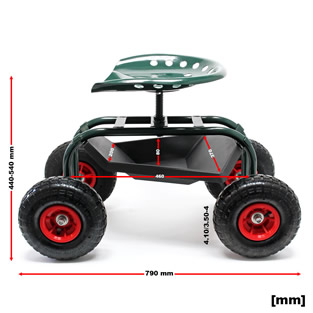 Zitwagen met luchtbanden | Max. 150 kg