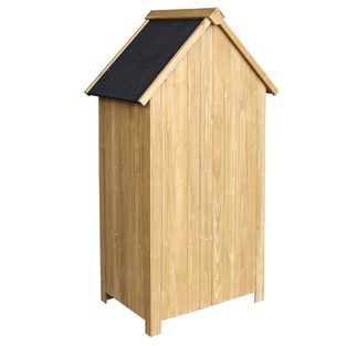 Houten tuinkast | Met vogelhuisje | 77 x 54 x 142 cm