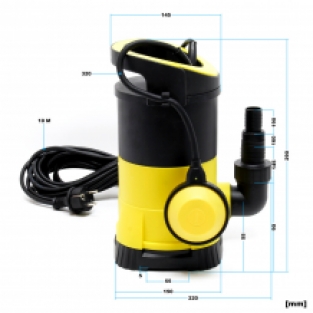 Dompelpomp geel | 7.000 liter/uur | met vlotter