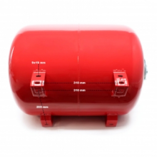 Expansievat/drukvat | Rood | 100 liter | Horizontaal