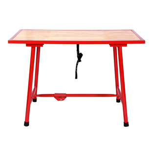 Werktafel | 120 x 62,5 x 83 cm | Inklapbaar | Rood