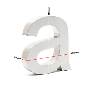 Huisnummertoevoeging RVS 3D - a