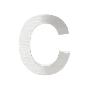 Huisnummertoevoeging RVS 3D - c