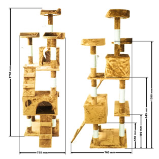 Kattenkrabpaal | 170 cm | Beige