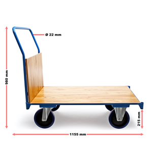 Plateauwagen | 100 x 60 cm | 600 kg