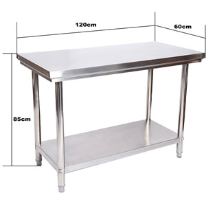 Werktafel RVS (304) | 120 x 60 x 85 cm